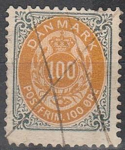 Denmark #52  F-VF Used CV $35.00 (C7546)