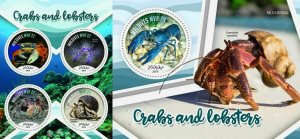Z08 MLD190302ab MALDIVES 2019 Crabs and lobsters MNH ** Postfrisch