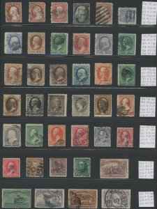 USA - Old Used Collection - 264 Diff - Total Cat $1771.15 - Mostly sound group