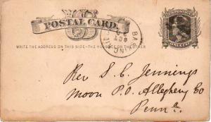 United States Jersey Basking Ridge c1885 segmented cork  1857-1896  Postal Ca...