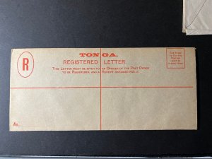 Mint Tonga Registered Letter Postal Stationery Envelope British Commonwealth