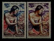 Polynesia Fr 189-90 MNH Girl/Shells SCV14.75