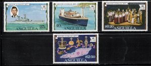 ANGUILLA - Scott # 271-4 MNH - QEII Silver Jubilee