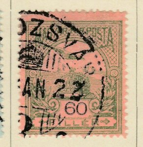 A6P6F85 Ungarn Hungría Hungary 1913-16 Wmk Double Cross vert 60f Perf 15 used 