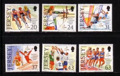 Jersey Sc  800-5 1997 Island Games stamp set mint NH