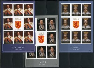 BRITISH OMNIBUS MONARCHS COLLECTION OF 36 IMPERFORATE SHEETS MINT NEVER HINGED