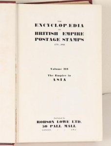 LITERATURE Robson Lowe Encyclopedia Vol 3, Empire in Asia, 1st edition. 