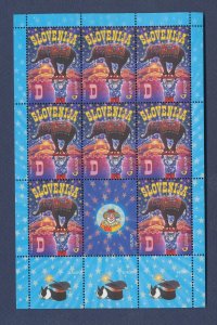 SLOVENIA - Scott 495 - MNH S/S - EUROPA, Circus, elephant - 2002