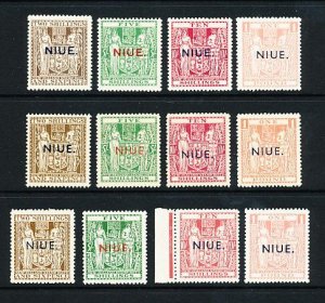 NIUE (49-52, 86-89, 89A-89D), VERY FINE, og, NH - 424289