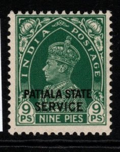 INDIA-PATIALA SGO64 1938 9p GREEN MTD MINT