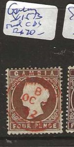 GAMBIA  SG15B  QV  4D  RED SON CDS   VFU   P0816H