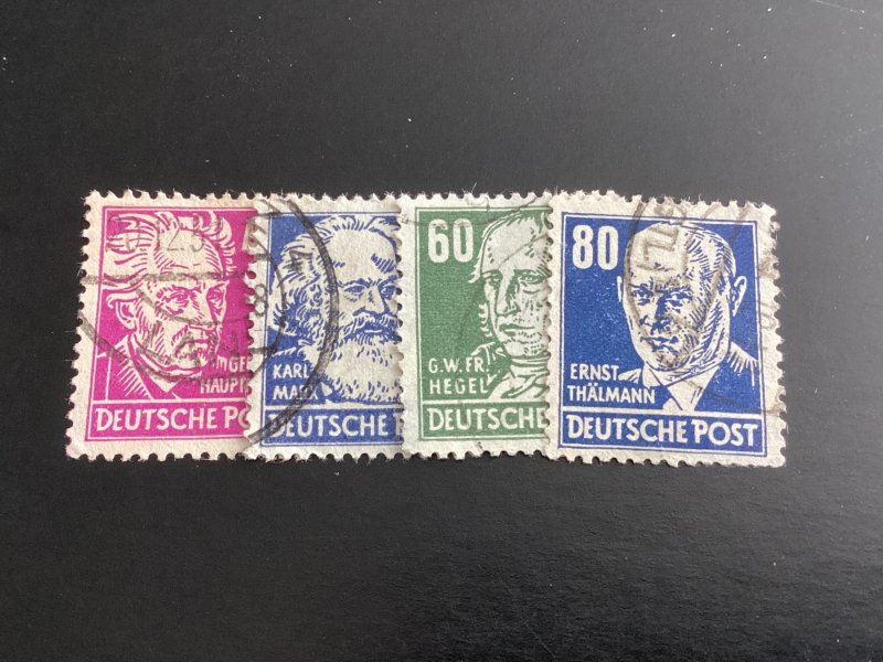 East Germany #10N40-43 used 1948