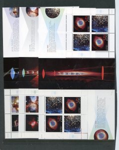 UNITED NATIONS 2013 NEBULAE SET OF THREE SHEETS NY, GENEVA & VIENNA MINT NH