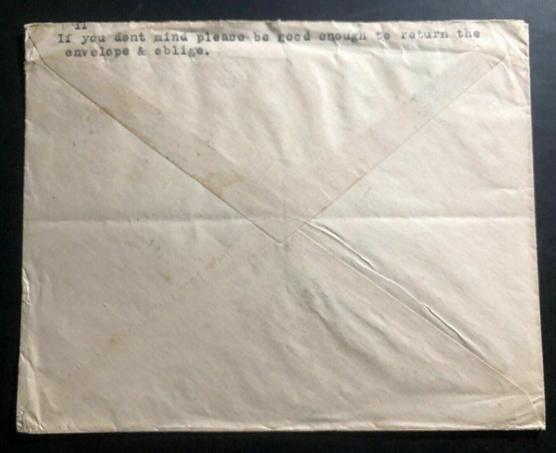 1938 Bombay India Airmail Cover To Tokyo Japan Via Hong Kong