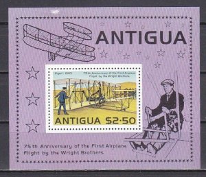 Antigua, Scott cat. 502. Early Aircraft s/sheet.