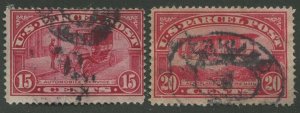 UNITED STATES #Q7, Q8 USED PARCEL POST STAMPS