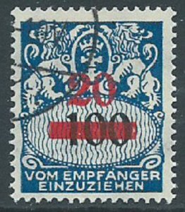 Danzig, Sc #J42, 20pf on 100pf, Used
