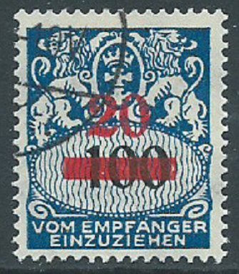 Danzig, Sc #J42, 20pf on 100pf, Used