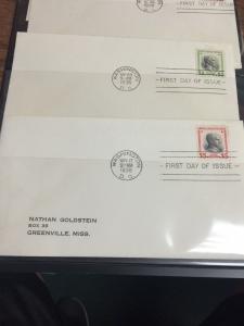 832-834 First Day Covers. Done By Adam Bert. 