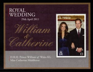 ST HELENA 2011 Royal Wedding S/S; Scott 1029, SG 1156; MNH