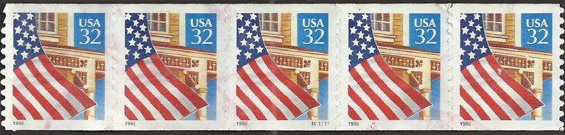P.N.C. M11111 # 3133 USED FLAG OVER PORCH DIE CUTTING DID NOT PUNCH THRU