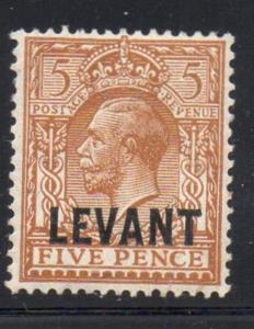 Great Britain Turkish Empire Sc 51 1921 LEVANT ovpt on 5d G V stamp mint
