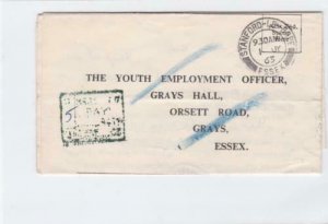 england  1963 more to pay slogan cancel  stamps cover ref r14640