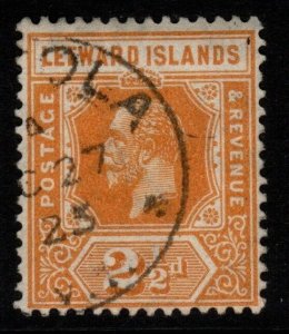 LEEWARD ISLANDS SG66 1923 2½d ORANGE-YELLOW FINE USED