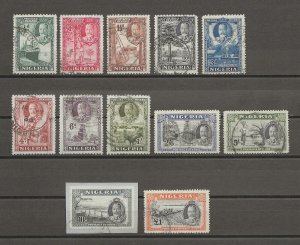 NIGERIA 1936 SG 34/45 USED Cat £450