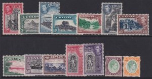 Ceylon, Scott 278-289A, 295 (SG 386-397), MLH