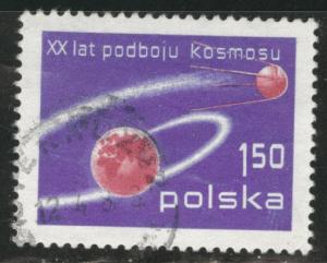 Poland Scott 2235 Used 1977  favor canceled Sputnik stamp