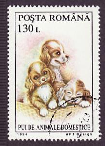 Romania #3973 Puppies canceled single