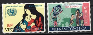 Thematic stamps SOUTH VIETNAM 1968 UN CHILDRENS FUND S324/5 mint