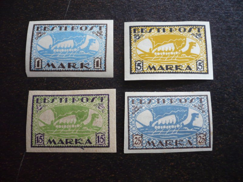 Stamps - Estonia - Scott# 34-37 - Mint Hinged Part Set of 4 Stamps