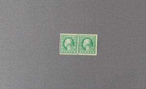 490, Washington, Pair, Mint, Prev Hinged, CV $5.00