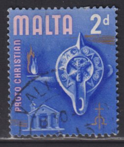 Malta 315 Proto-Christian Lamp, Roman Temple, Chrismon 1965