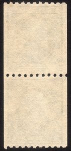 1918, US 1c, George Washington, MNG pair, Sc 486, Ink error top left corner
