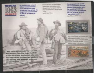 U.S. Scott #4787-4788a Gettysburg/Vicksburg Civil War Sheet - LR Plate Position