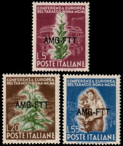 ✔️ ITALY TRIESTE 1950 - TOBACCO CONFERENCE ROME -  SC. 85/87 MNH ** $$$