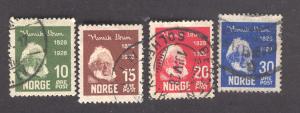 NORWAY 132-135 USED HENRIK IBSEN DRAMATIST 1928