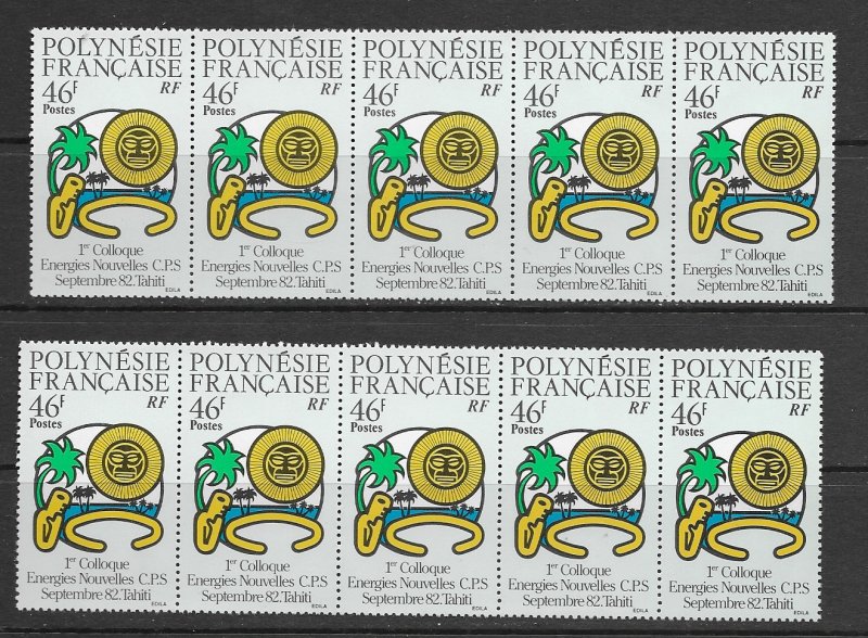 Fr. Polynesia 366, 403  MNH sets x 5-10 ea.,. vf see desc. 2020 CV$35.00