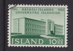 Iceland  #344  used  1961  University of Iceland 10k