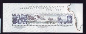 Greenland Sc 408a 2003 Literary Expedition stamp sheet mint NH
