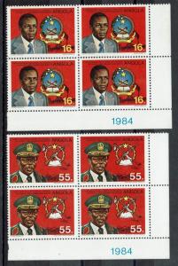 ANGOLA 1984 DOS SANTOS SET MNH ** BLOCKS