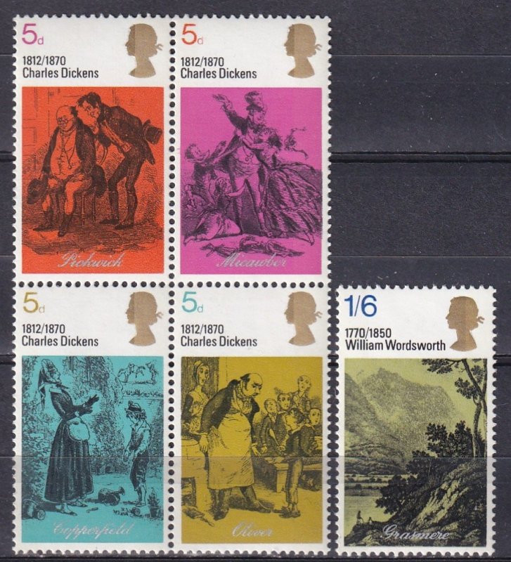 Great Britain #617-21 MNH (S10501)