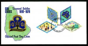 BARBADOS - Diamond Jubilee of Girl Guides FDC