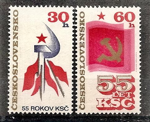 Czechoslovakia 2068-69 MNH 1976 Hammer & Sickle