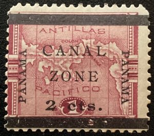 Canal Zone #17 *MH* PM Single Map L48