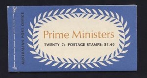 Australia 1972 Prime Minister $1.40 booklet wax interleaves MNH ** cat $100