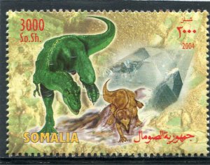 Somalia 2004 DINOSAURS & MINERALS 1 value Perforated Mint (NH)